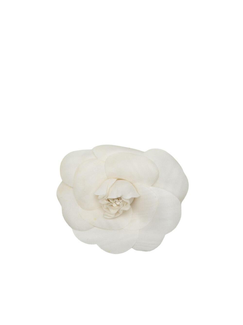 Chanel Camellia Brooch Metal White #357742C37B